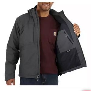 Carhartt Men's Dark Gray Hooded Work Jacket